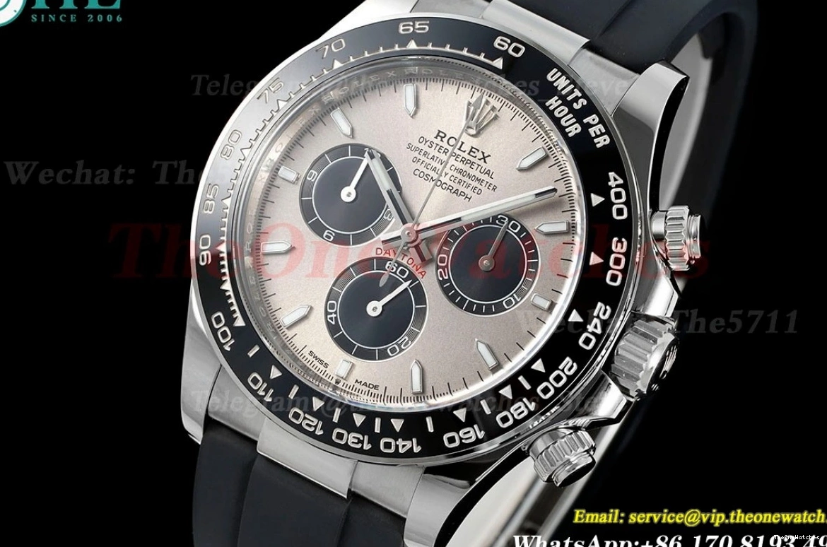 Grey Clean RU SH4131 Super SS 40mm Daytona Clone 126519 Dial 0329
